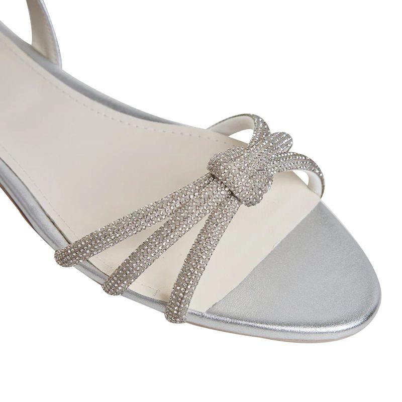 Thumbnail of Daisy Sandals, Genuine Leather, Round Toe, Silver image