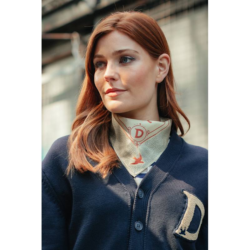 Thumbnail of Damsons Silk Bandana Cream image