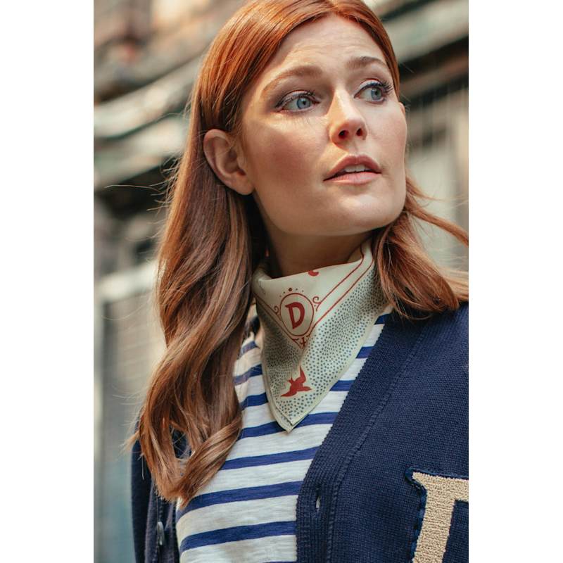 Thumbnail of Damsons Silk Bandana Cream image
