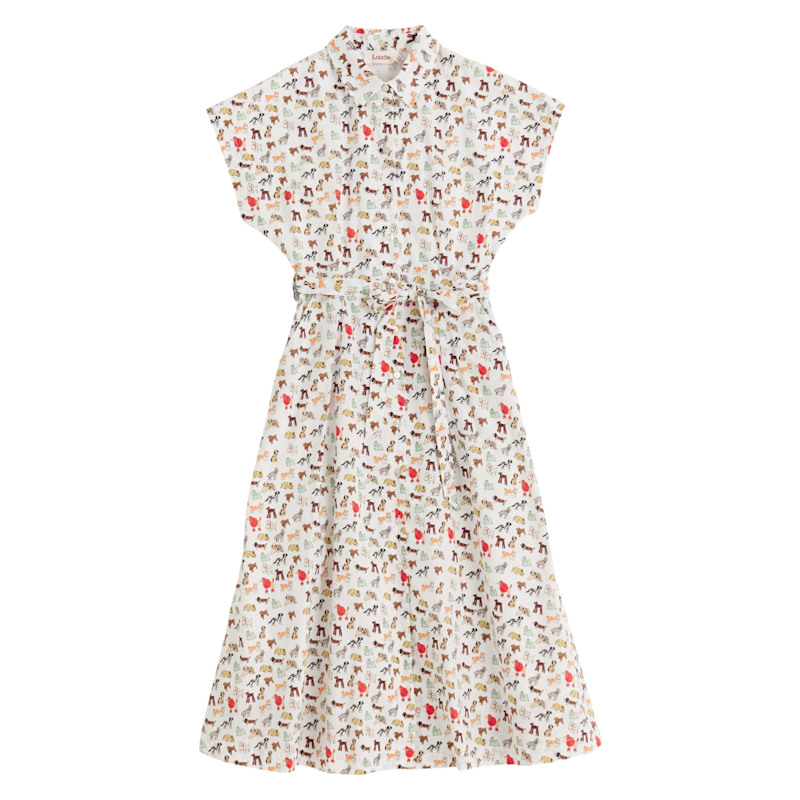 Thumbnail of Danica Dogs Day Short Sleeved Shirtdress - Multicolour image