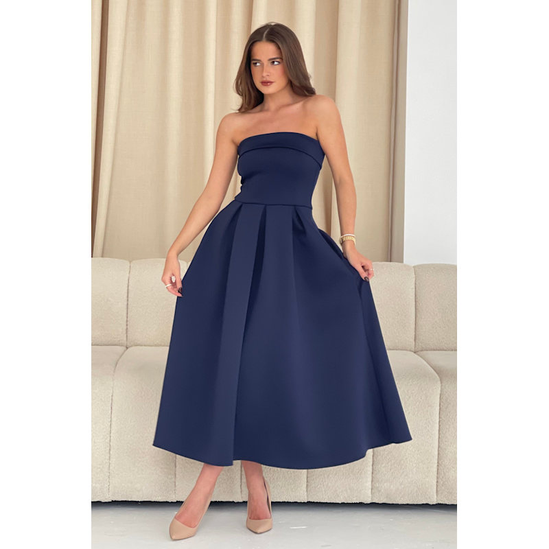 velvet off the shoulder long sleeve dress Simona Maghen Off Shoulder Velvet Dress with Faux Fur Cuffs Black 2-12 2 / Black