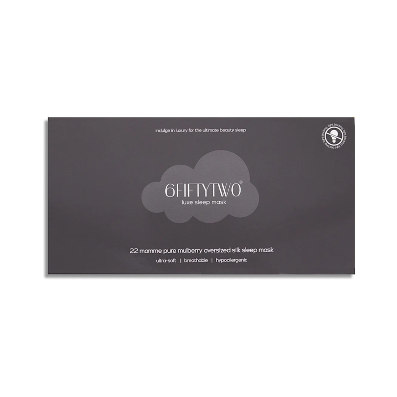 Thumbnail of Dark Grey Luxe Oversized Pure Silk Sleep Mask image