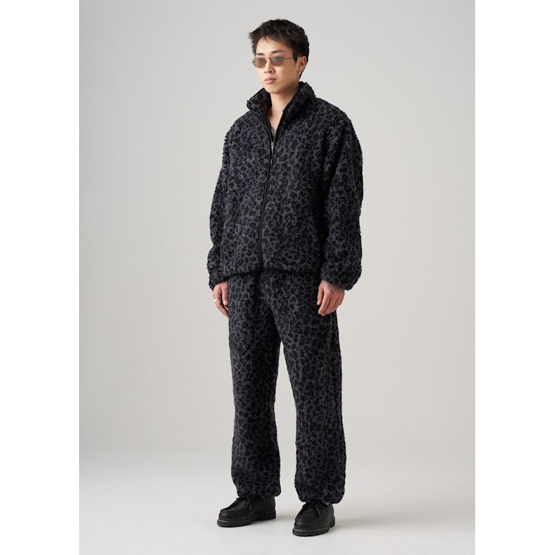 Thumbnail of Black Leopard Fleece Jacket image