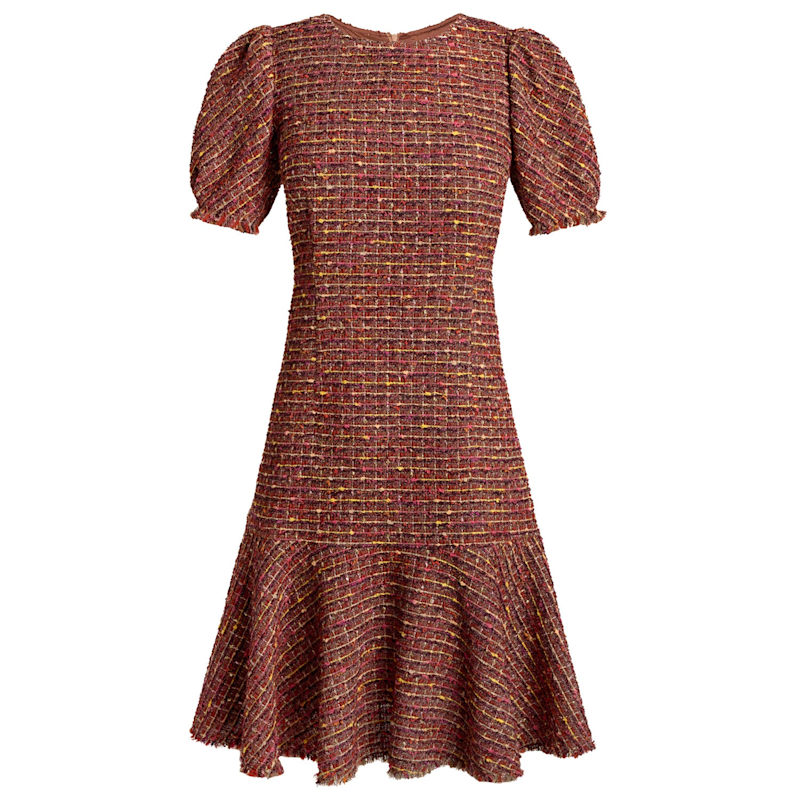 Thumbnail of Dasia Sheath Tweed Dress With Puff Sleeves image