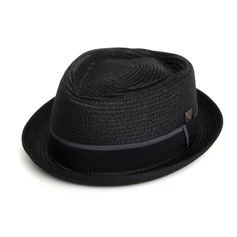 Thumbnail of Dasmarca Durban Summer Diamond Crown Light Weight Breathable Porkpie Hat - Carbon image