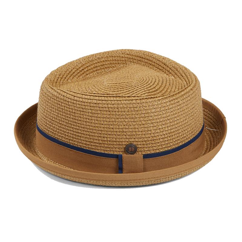Thumbnail of Dasmarca Durban Summer Diamond Crown Light Weight Breathable Porkpie Hat - Mustard image