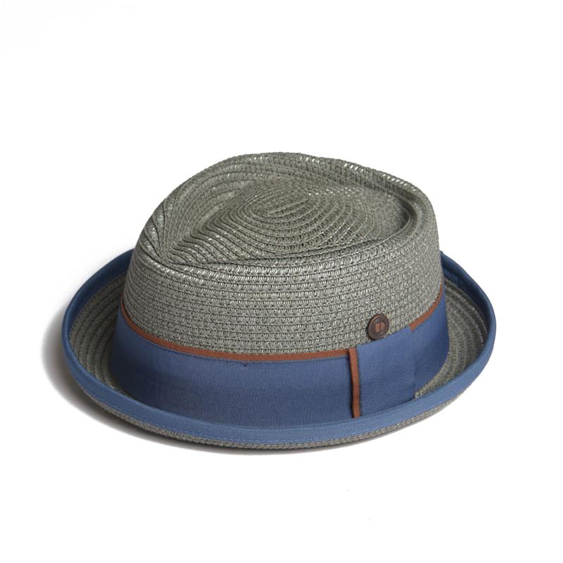 Thumbnail of Dasmarca Durban Summer Diamond Crown Light Weight Breathable Porkpie Hat - Patina image
