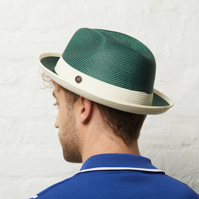 Thumbnail of Dasmarca Florence Emerald Green Summer Two Tone Crushable Hat image