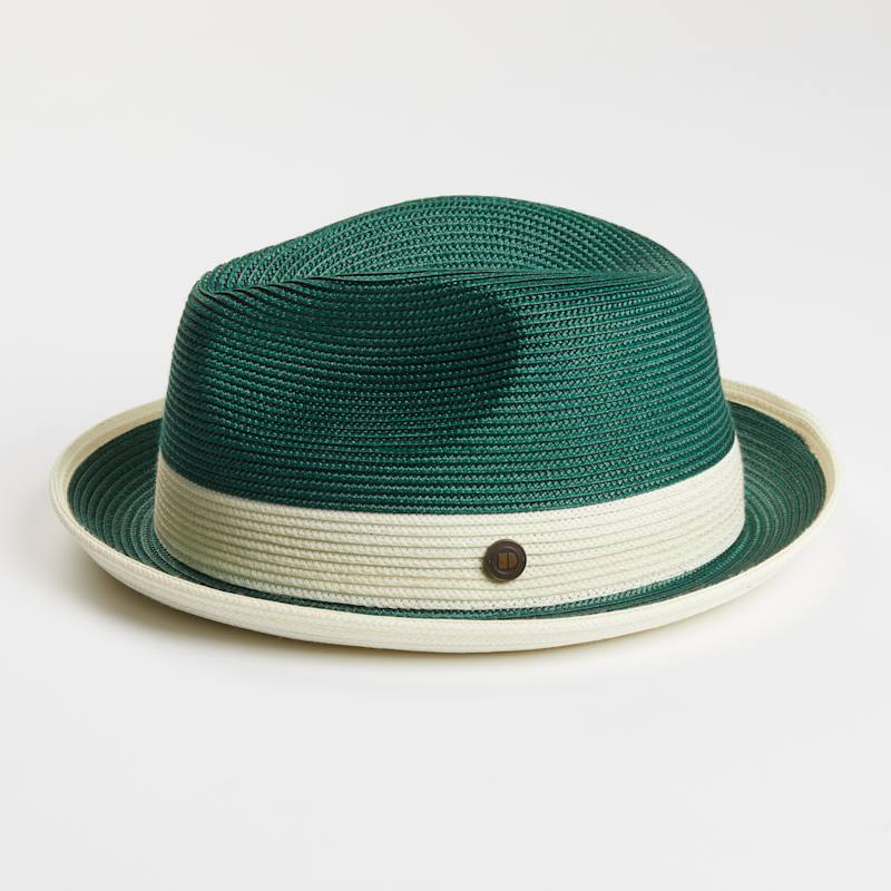 Thumbnail of Dasmarca Florence Emerald Green Summer Two Tone Crushable Hat image