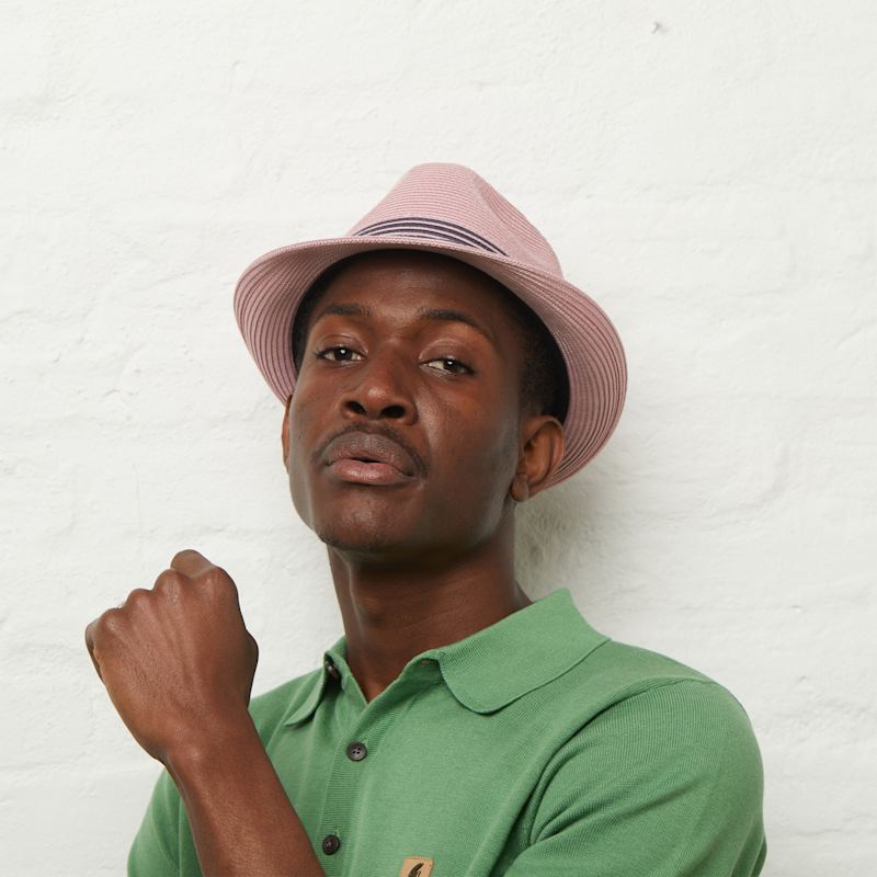 Thumbnail of Dasmarca Jordan Blush Pink Two Tone Summer Crushable Hat Packable Hat For Men image