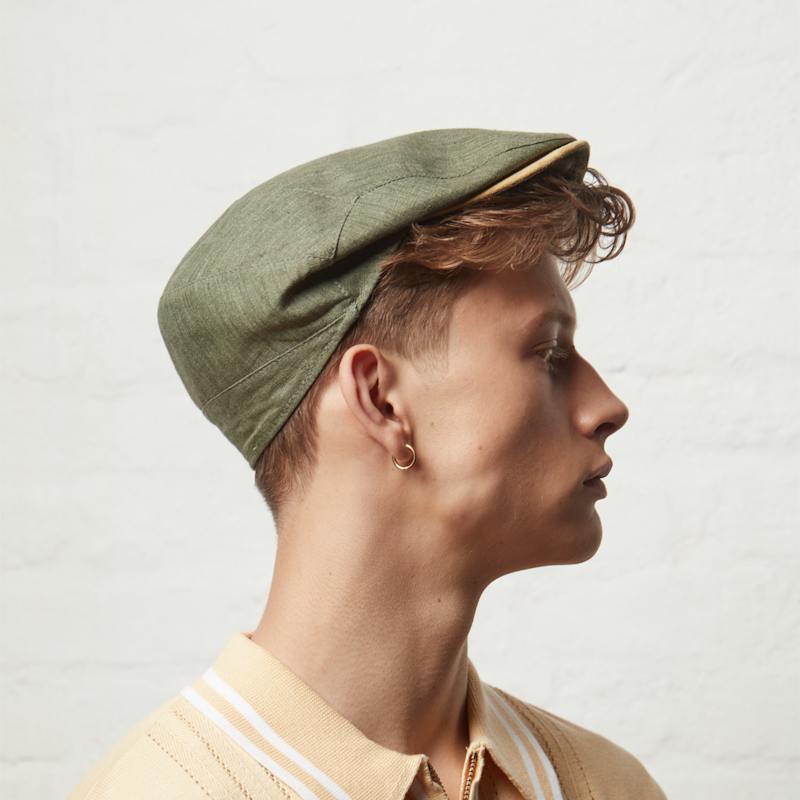 Thumbnail of Dasmarca Logan Olive Linen Fitted Summer Cap image