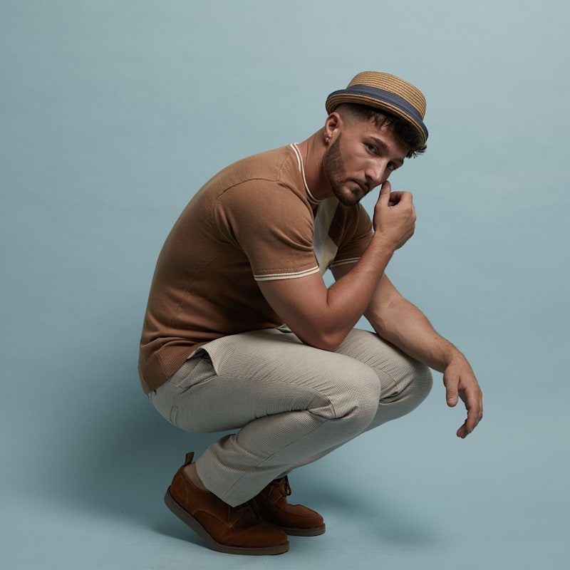 Thumbnail of Dasmarca Rico Summer Telescope Crown Lightweight Breathable Rude-Boy Mod Porkpie Hat - Mustard Yellow image