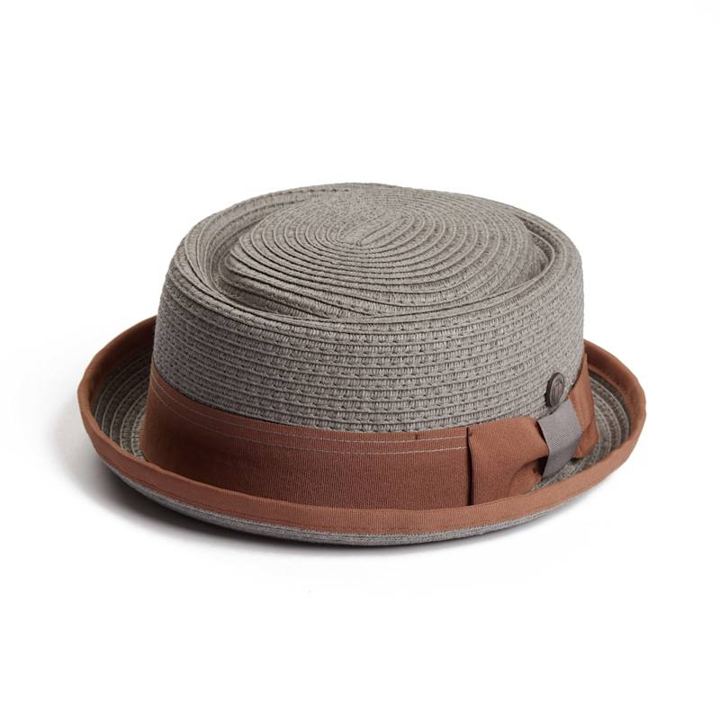Thumbnail of Dasmarca Rico Summer Telescope Crown Lightweight Breathable Rude-Boy Mod Porkpie Hat - Taupe image