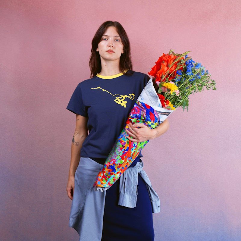 Thumbnail of Mulberry Silk Scarf– Purple | Daybue Celebration Print | Oversized image