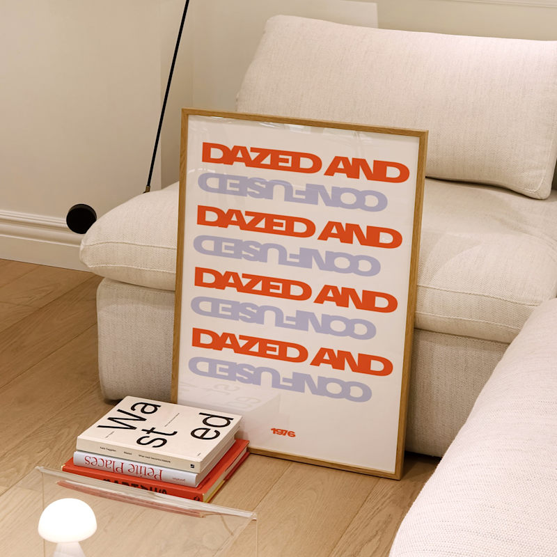 Thumbnail of Dazed And Confused Retro Typography Art Print image