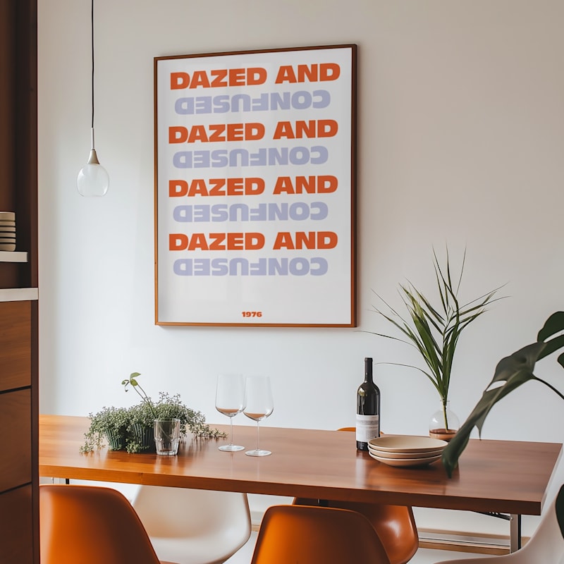 Thumbnail of Dazed And Confused Retro Typography Art Print image