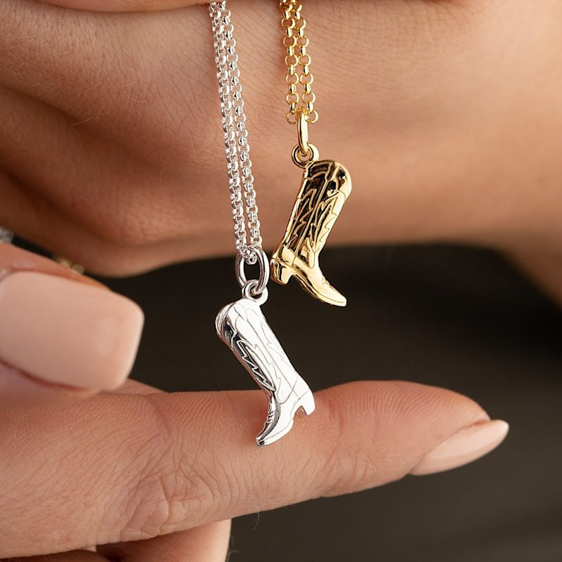 Thumbnail of Gold Cowboy Boot Charm Necklace image