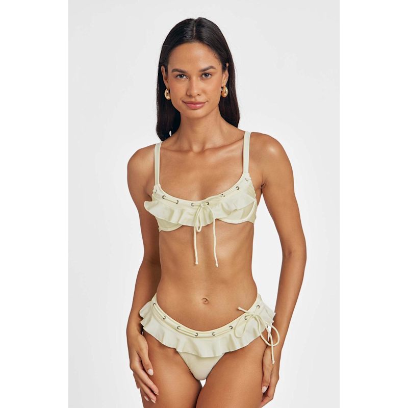 Thumbnail of Debi Ruffled Cheeky Bottoms / Butter Yellow image