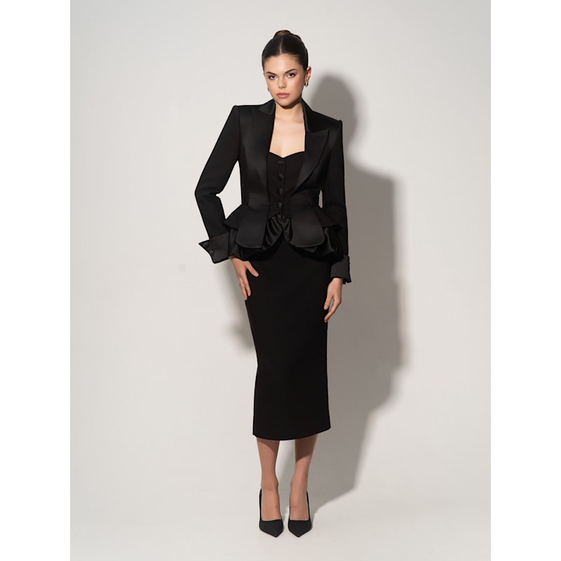 Thumbnail of Deconstructed Tailored Blazer - Black image