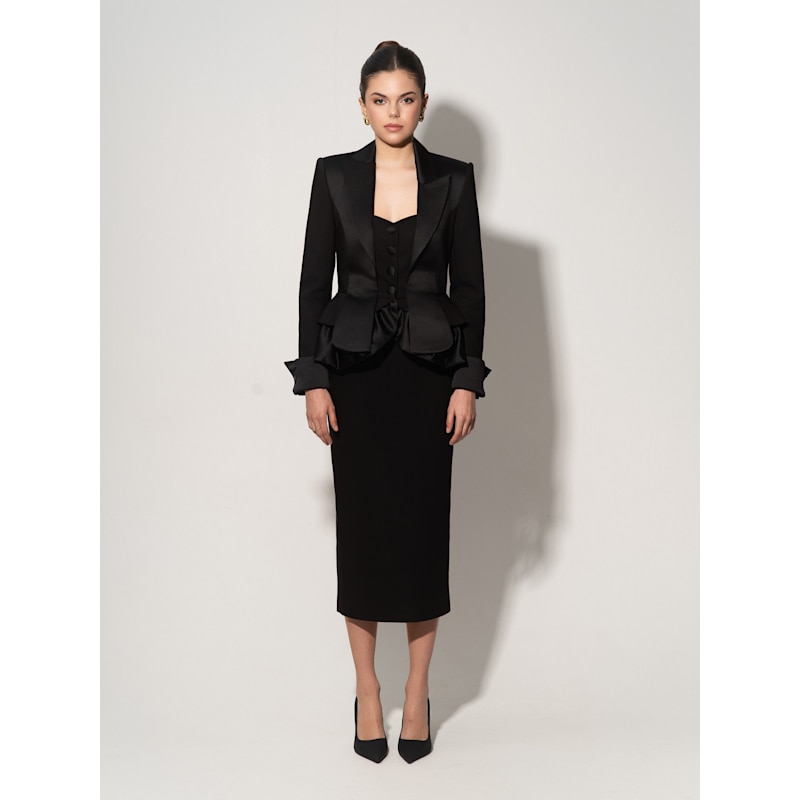 Thumbnail of Deconstructed Tailored Blazer - Black image