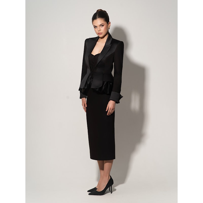Thumbnail of Deconstructed Tailored Blazer - Black image
