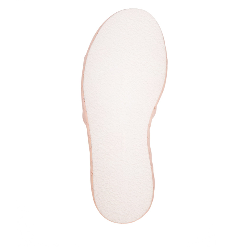 Thumbnail of Deedee Baby Pink Comfortable Wedge Platform Sandal For Work & Beach Or Pool Leather Slide image