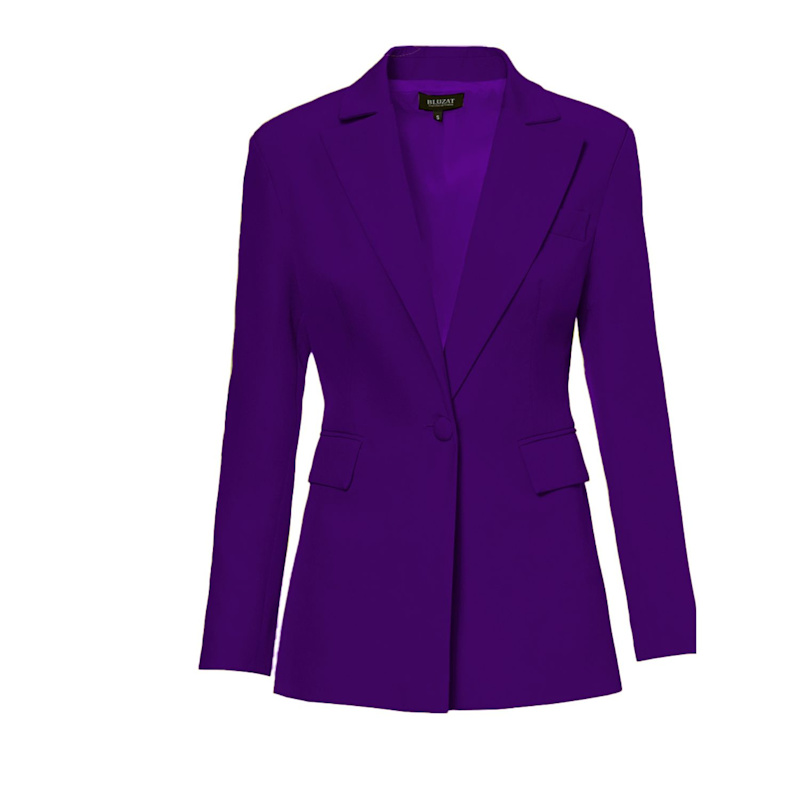 Deep Purple Slim Fit Blazer by BLUZAT