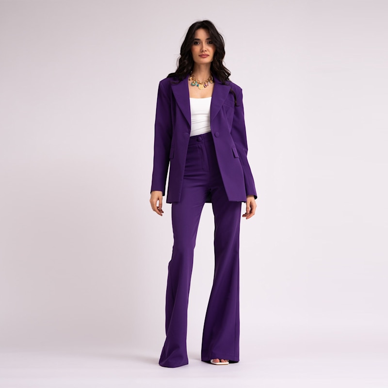 Purple Super Skinny Tuxedo Pants Noose And Monkey Wedding Super