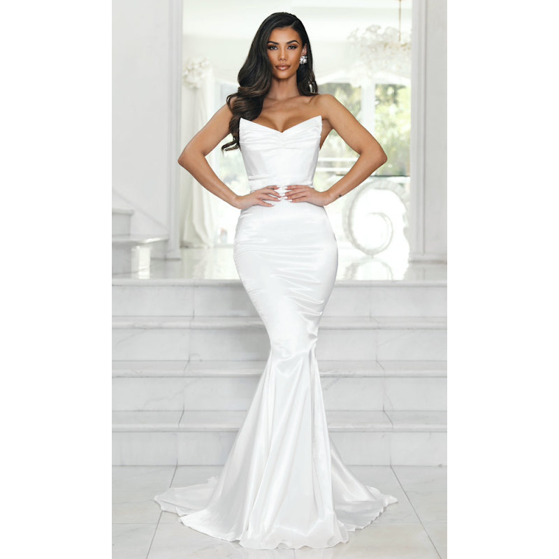 tight mermaid wedding dress Elegant Long Mermaid Sweetheart Lace Wedding Dress with Detachable Train
