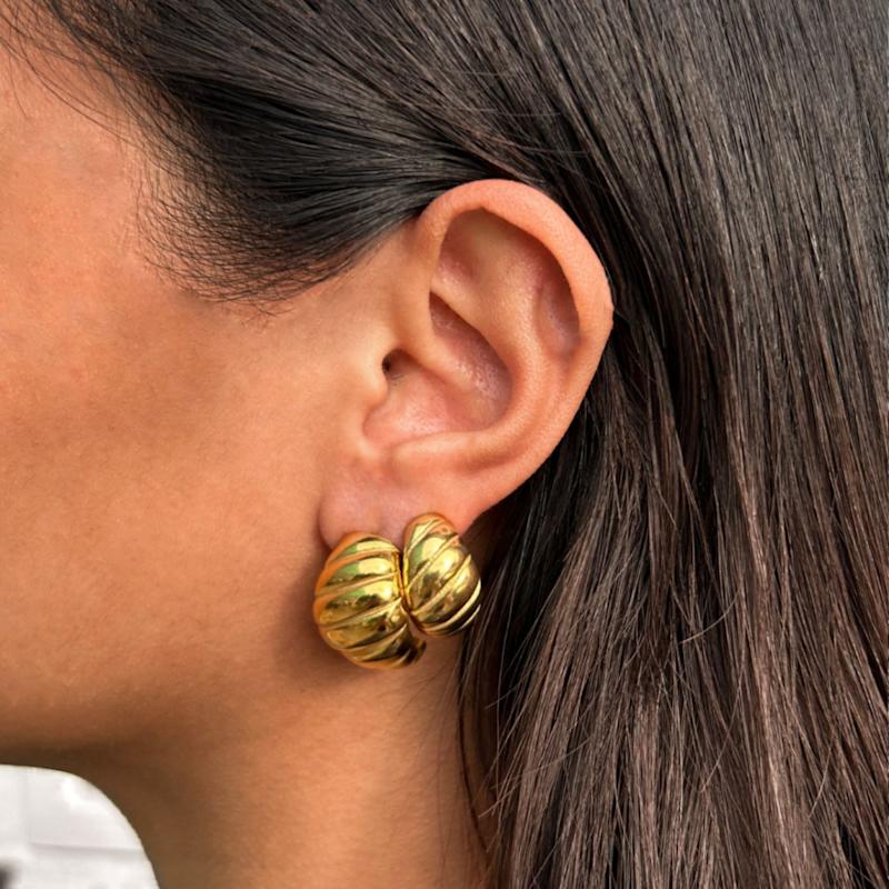 Thumbnail of Demi Mini Croissant Dome Earrings image