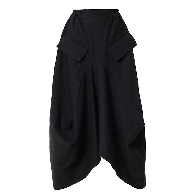Leg Cutout Bondage Denim Skirt 黒M IMG_1851_b08e2c9e-5b7e-44fb-