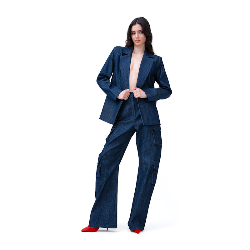 Thumbnail of Denim Oversized Blazer image