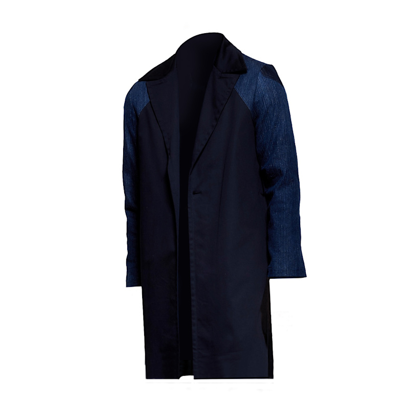 Thumbnail of Denim Long Trench Coat image