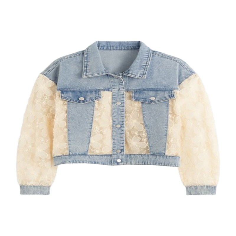 Denim Lace Jacket | Saachi | Wolf & Badger