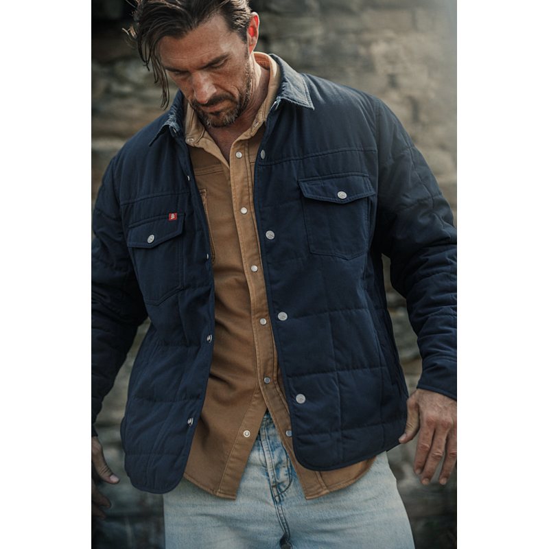 Thumbnail of Denver Quilted Shirt Navy image
