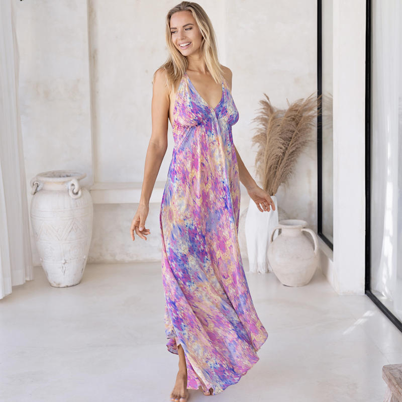 Thumbnail of Desert Breeze Silk Maxi Ibiza Dress image