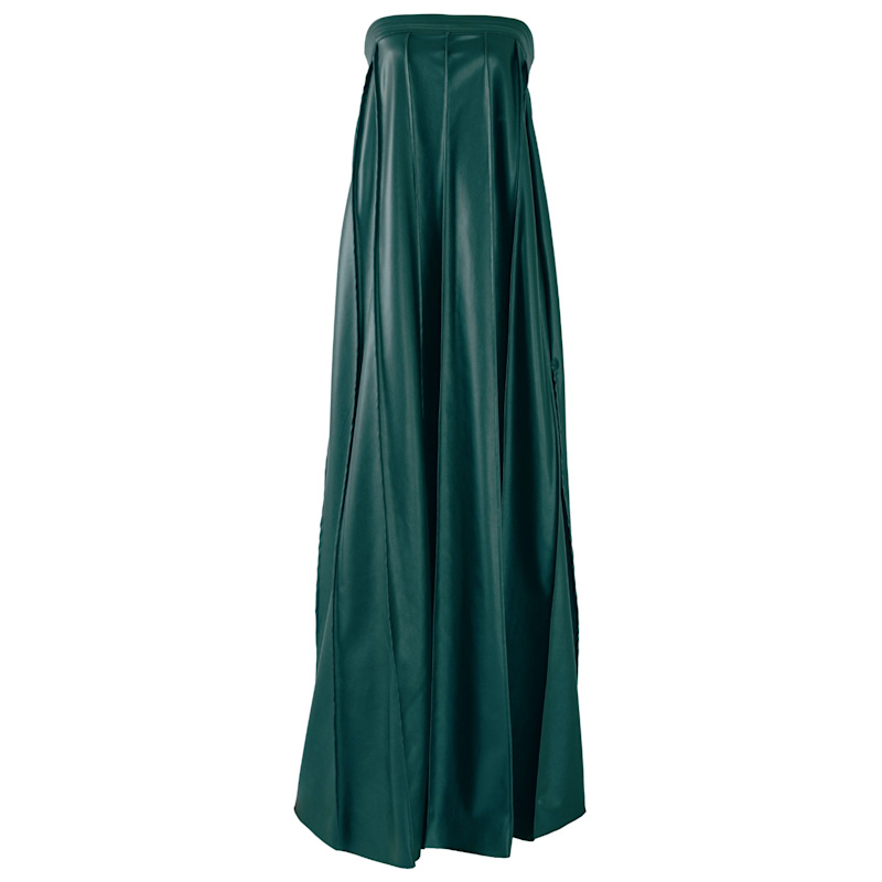 green emerald velvet dress eddi faux leather dress – shop zoco main image 1