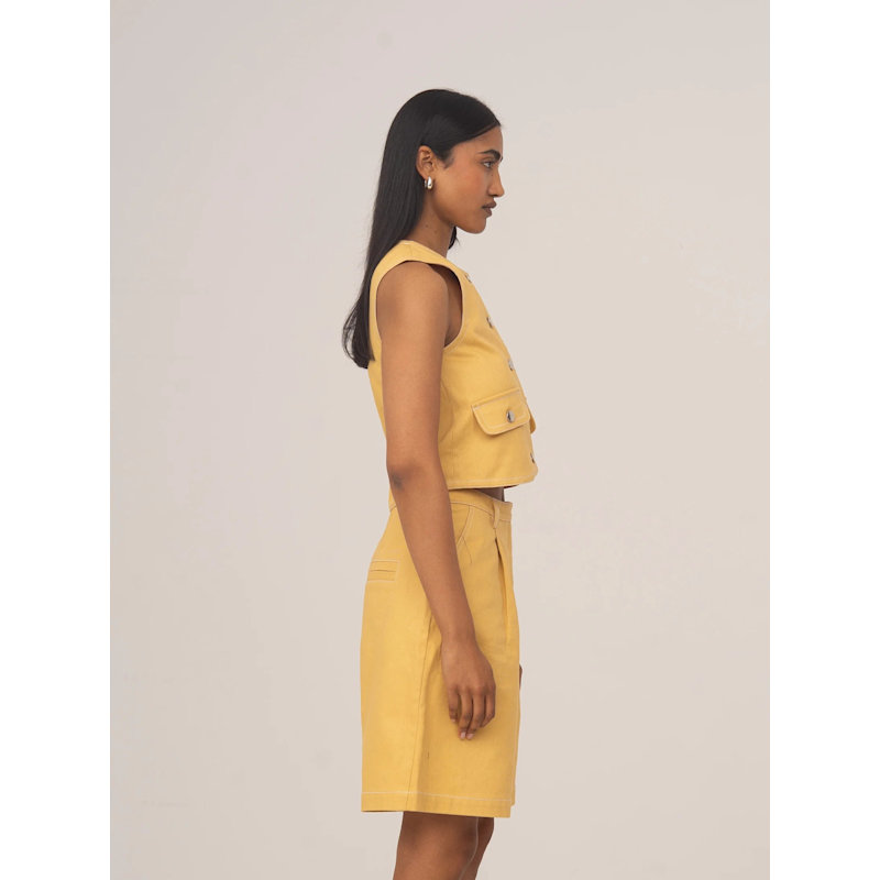 Thumbnail of Desk Pale Yellow Denim Vest image