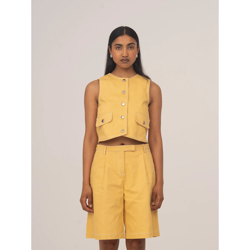 Thumbnail of Desk Pale Yellow Denim Vest image