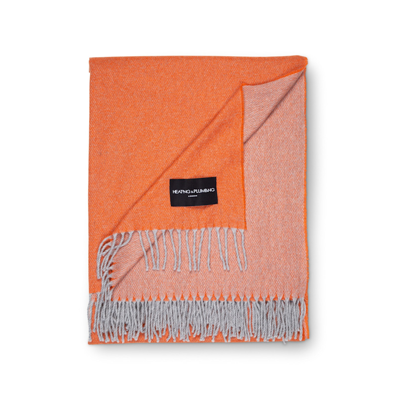 Thumbnail of Love Stories 100% Cashmere Blanket - Tangerine image