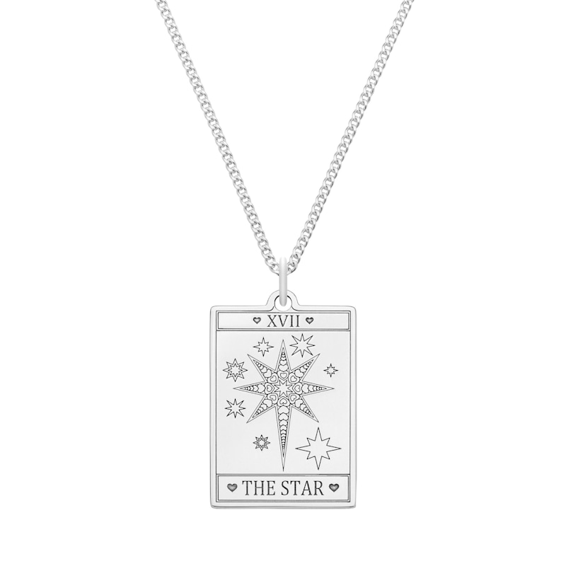 Thumbnail of Small Sterling Silver “The Star” Tarot Card Necklace image