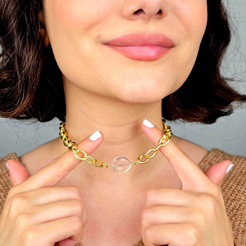 Thumbnail of Diamond April Birthstone Statement Pendant Necklace image