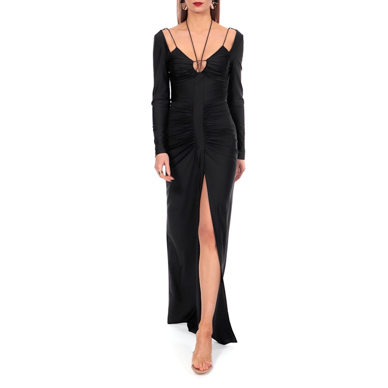 Thumbnail of Dianna Maxi Black Maxi Evening Dress image