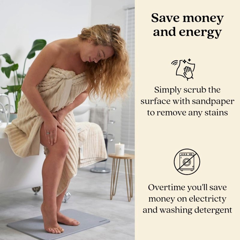 Thumbnail of Diatomite Stone Bath Mat - Grey image