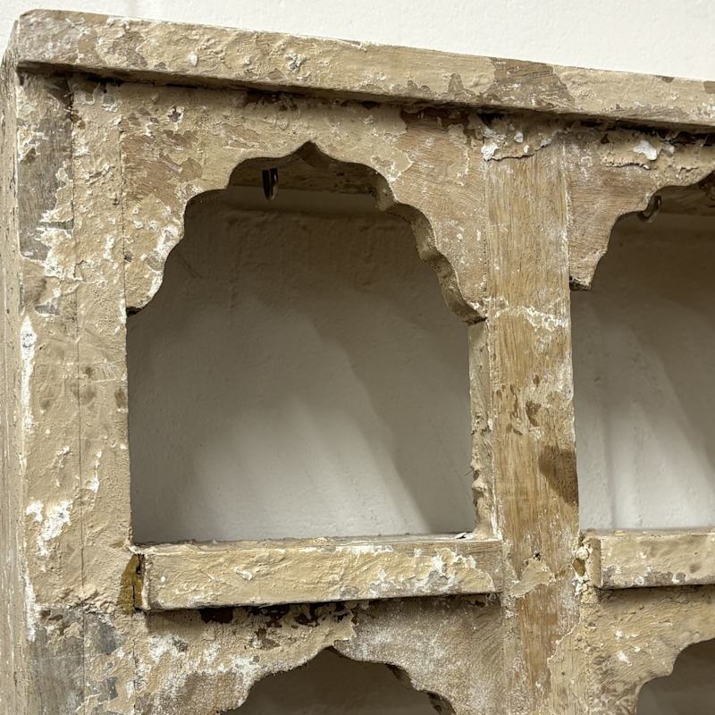Thumbnail of Distressed Ivory Wall Shelf - Jharokha image