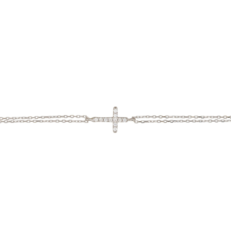 Thumbnail of Divine Cross Bracelet Silver image