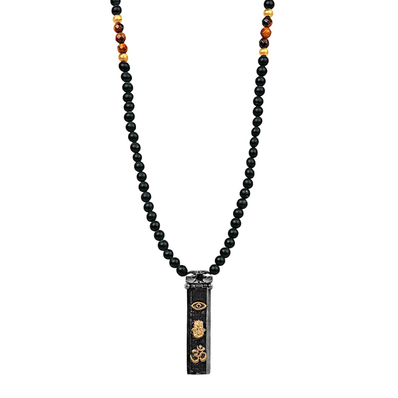 tiger eye protection necklace mens