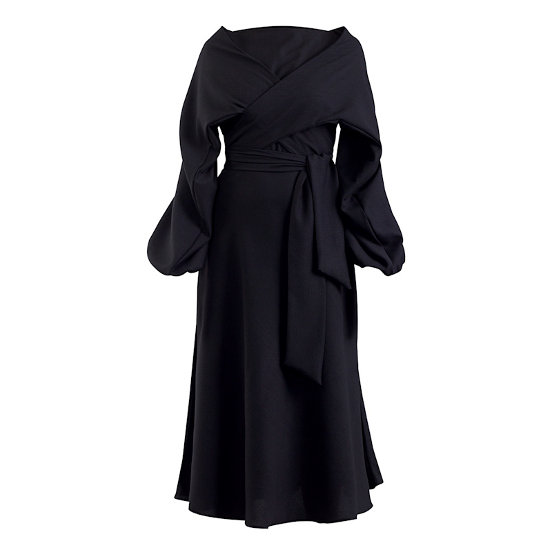 Thumbnail of Crawford Black Midi Dress image