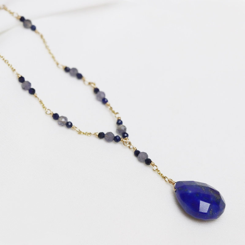 Thumbnail of Lapis & Iolite Y Necklace image
