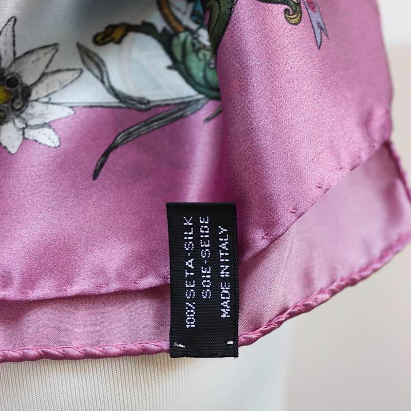 Thumbnail of The Mystical Edelweiss Silk Scarf Ice Blue image